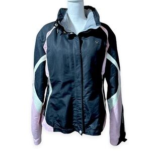 Vertical Limit Performance Womens Snow Ski Jacket Pink Black Colorblock Zip Hood
